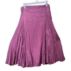 John Paul Richard Plum Crinkle Rayon Embroidered Maxi Skirt Medium Boho Fairy